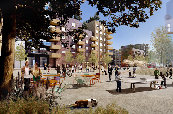 Bild för artikel - Kvarter med hållbarhetsprofil sticker ut i Täby