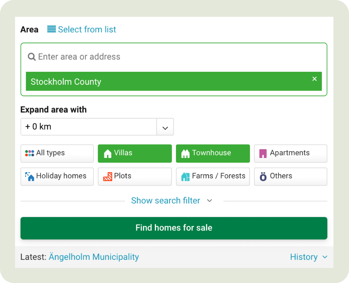 How to find a property in Sweden