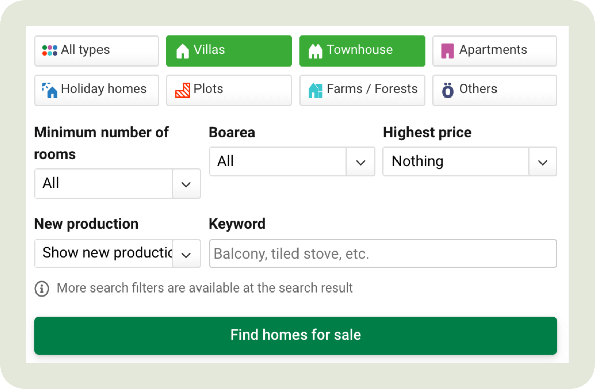 How to find a property in Sweden