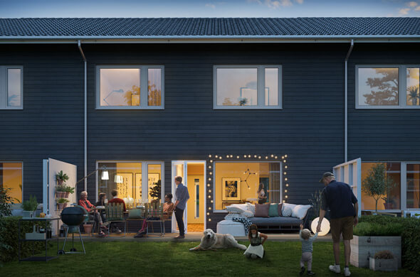 Bild för artikel - Hållbara lösningar i nytt radhusprojekt i Skellefteå